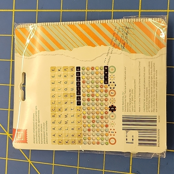 Basic Grey Designer Letters Chipboard Package - Picture 2 of 2